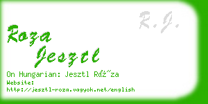 roza jesztl business card